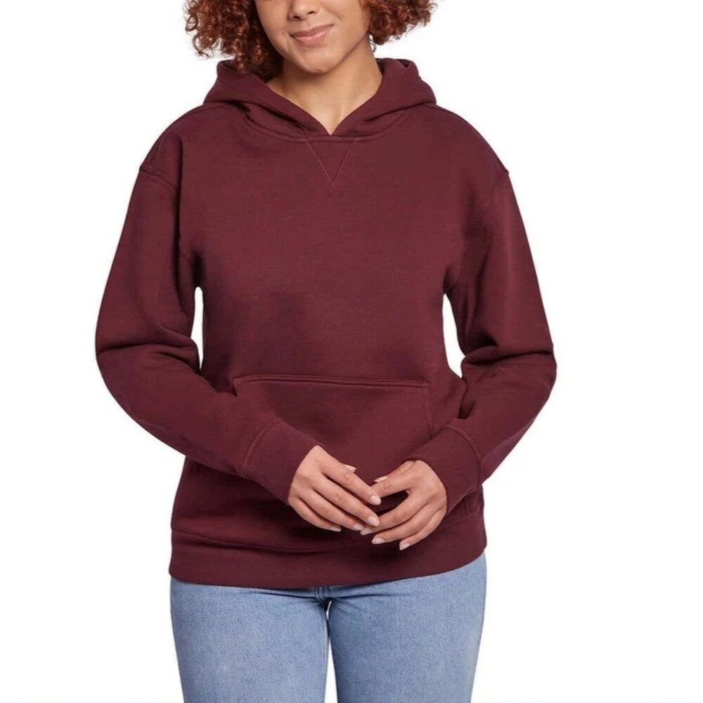 Kirkland Lg Sweatshirt Fleece Lined Hoodie Headphone Hidden Pocket Pullover Top